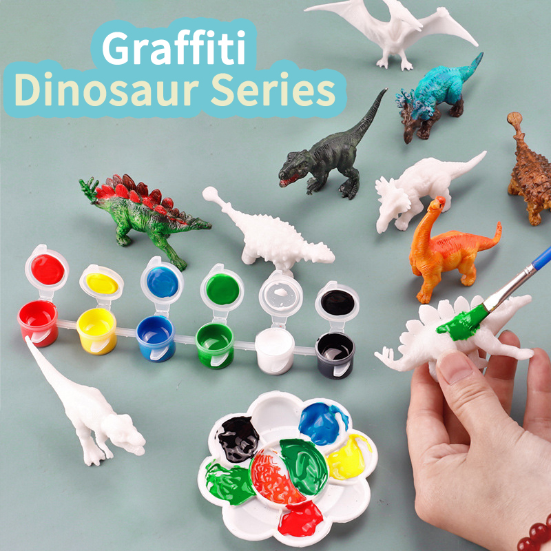 6pcs/8pcs, DIY Coloring Dinosa - Dinosaur Figurine Set review and price