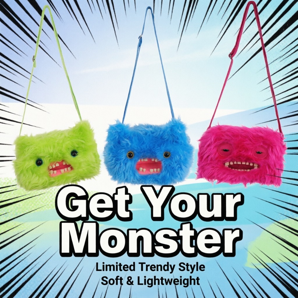 Cute Monster Plush Crossbody B - Kids Toys Hong Kong review and price