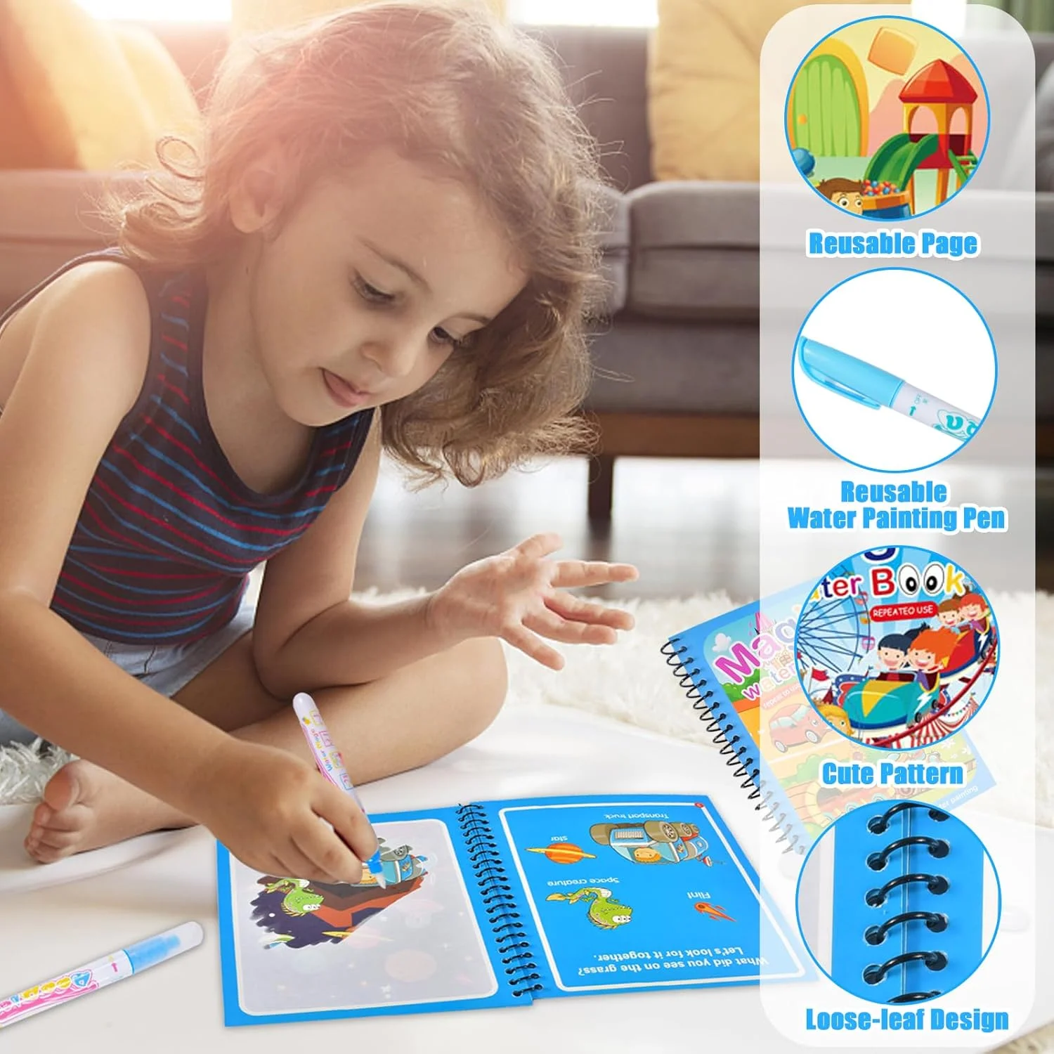 Kids Graffiti Coloring Water P - Dinosaur Figurine Set review and price