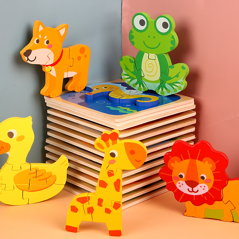 Wood Puzzle Cartoon Animals Co - Kids Toys Store review and price
