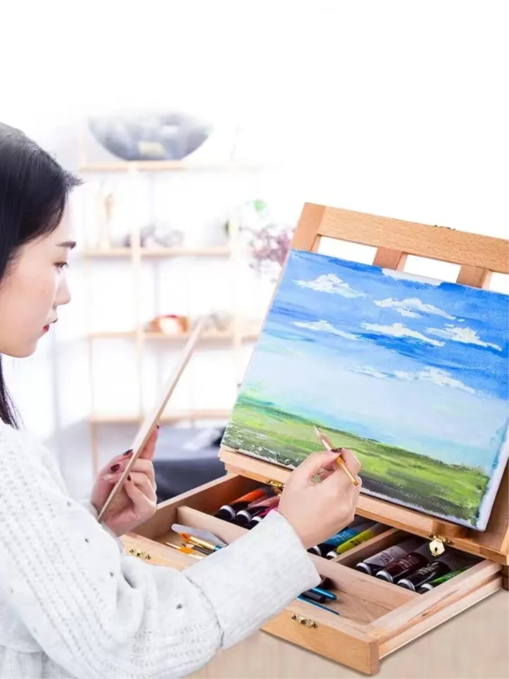 Portable Wooden Table Easel fo - Kids Art Easel review and price