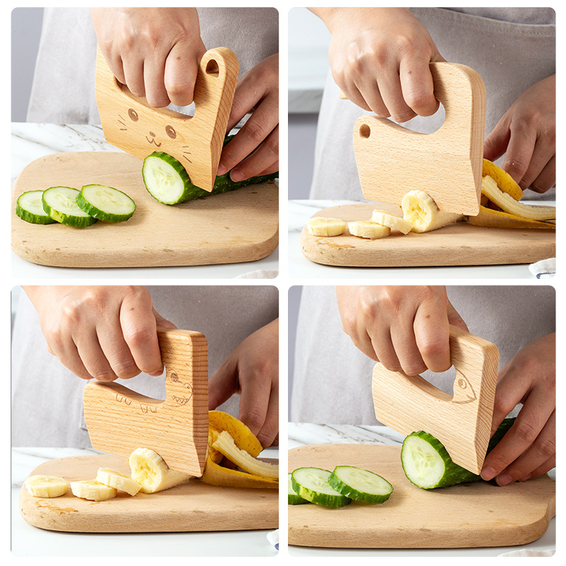Wooden Kids Knife for Cooking  - Dinosaur Figurine Set review and price