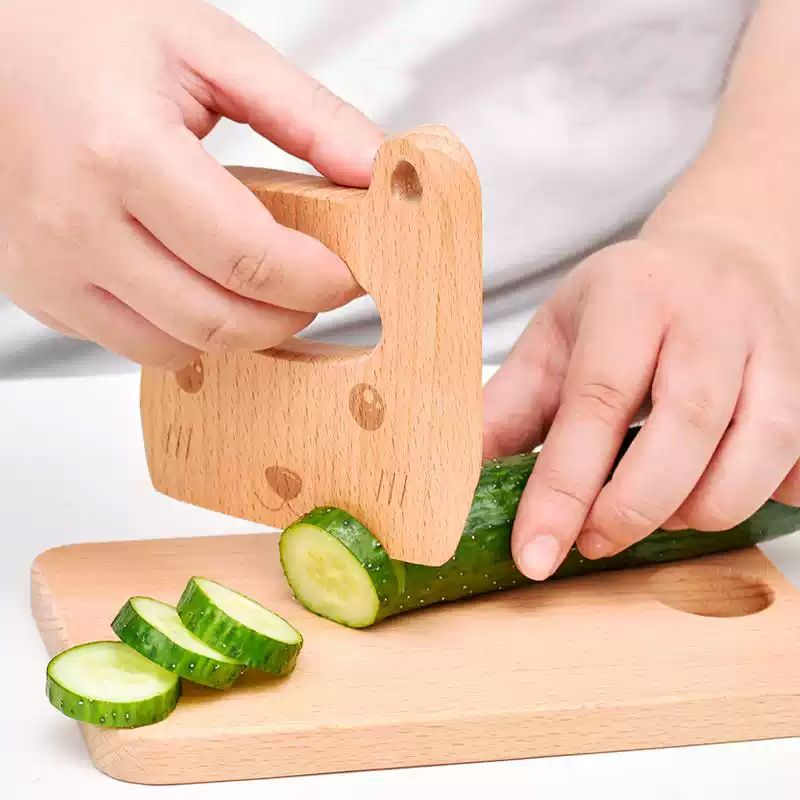 Wooden Kids Knife for Cooking  - Dinosaur Figurine Set review and price