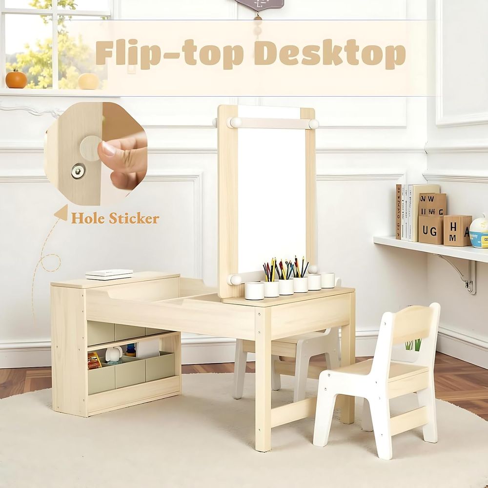 Kids Art Table and Chairs Set, - Kids Art Easel review and price