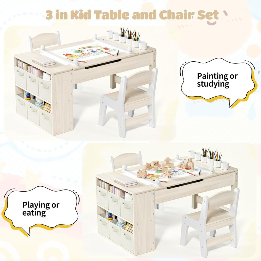 Kids Art Table and Chairs Set, - Kids Art Easel review and price