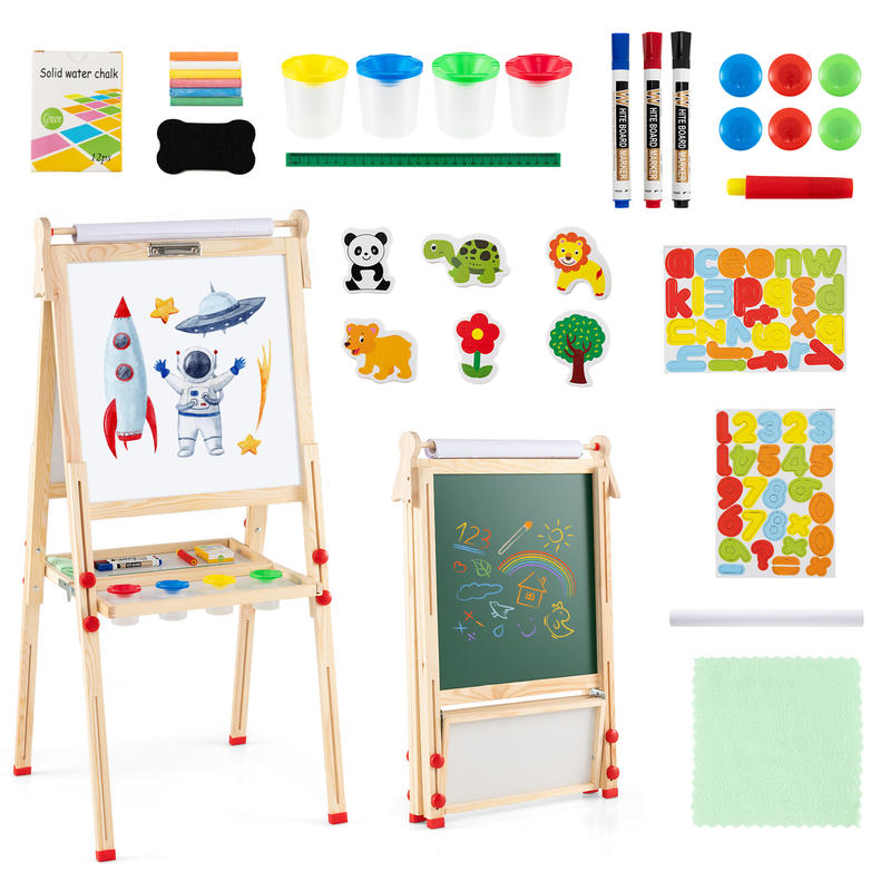 3-in-1 Double-Sided Folding Wo - Kids Art Easel review and price