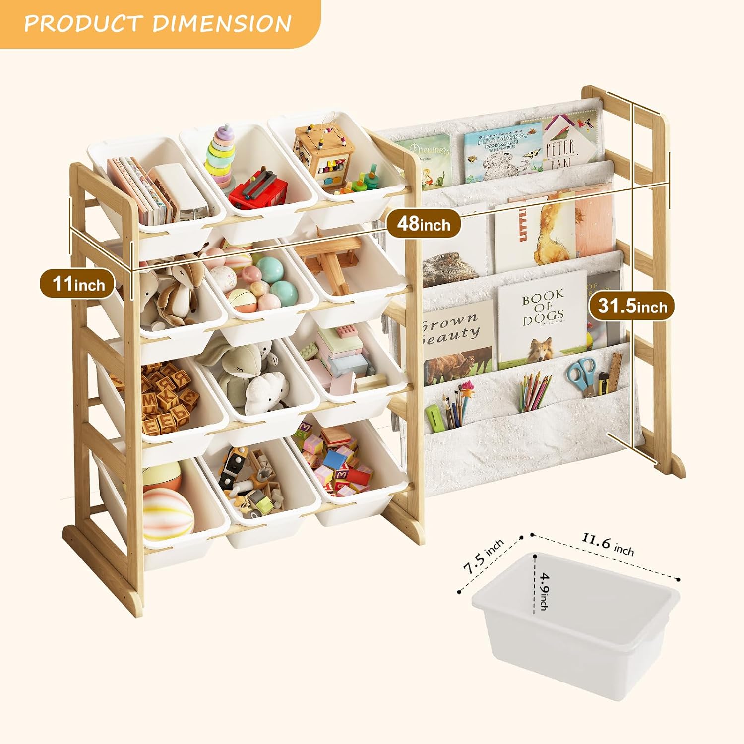 Solid Pine Wood Kids Toy Stora - Kids Toys Store review and price