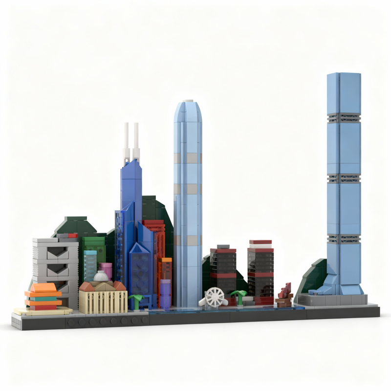 667pcs MOC Hong Kong Skyline M - Kids Toys Hong Kong review and price