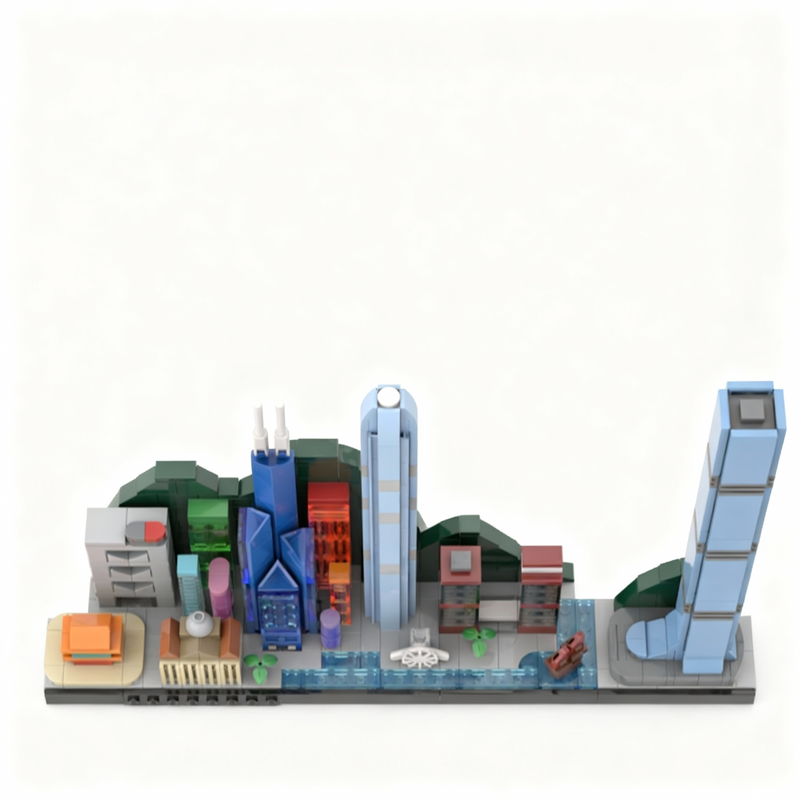 667pcs MOC Hong Kong Skyline M - Kids Toys Hong Kong review and price