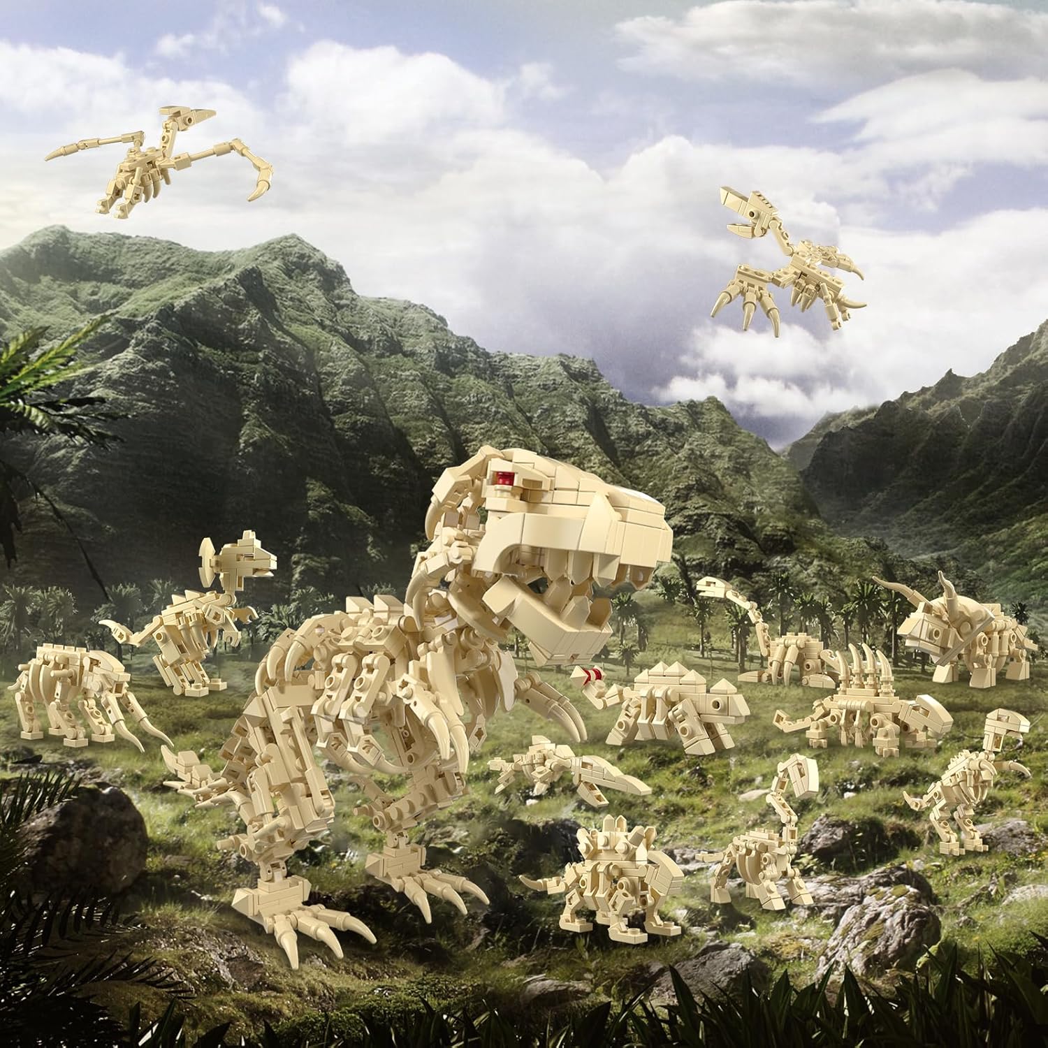 12 in 1 Dinosaur Skeleton Buil - Dinosaur Figurine Set review and price